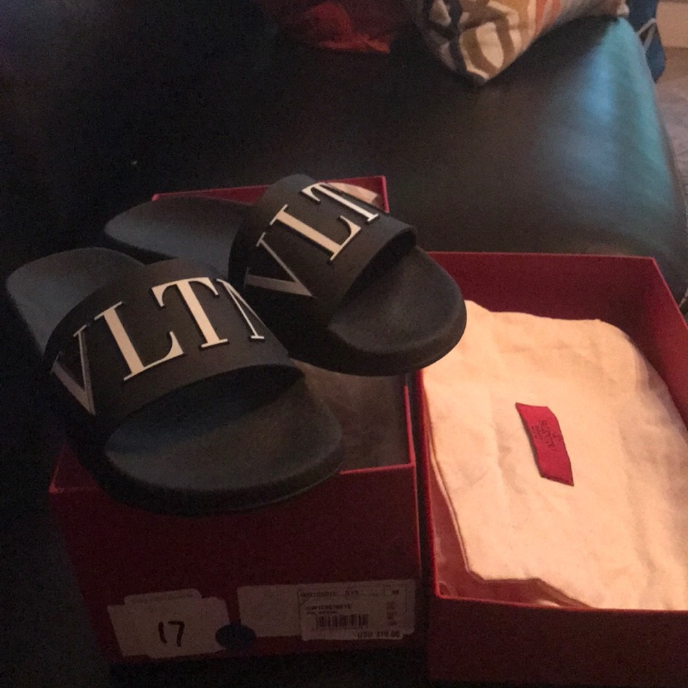 Worn once Valentino slides.